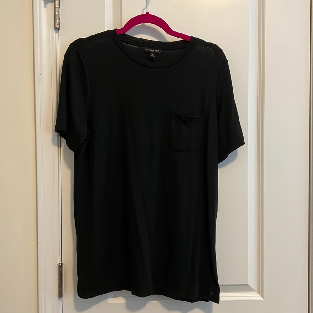 Banana Republic Black Pocket Tee